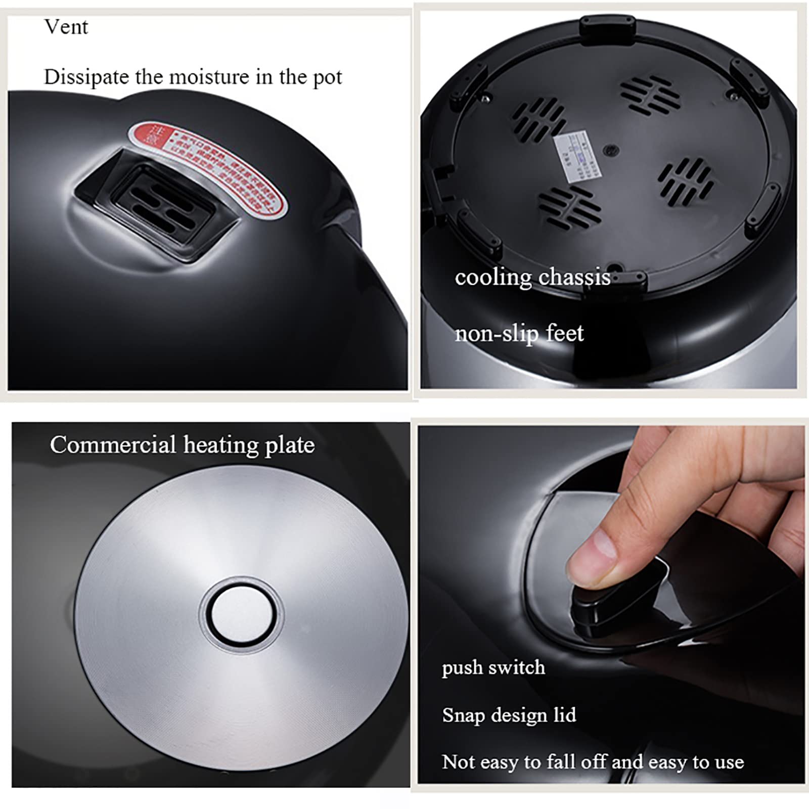HMTE Cuiseur à Riz (8-30L) Grand cuiseur à Riz Commercial antiadhésif, Isolation Automatique, pour hôtels, Restaurants, cantines, pour 8 à 40 Personnes (Taille : 18L) (10L)