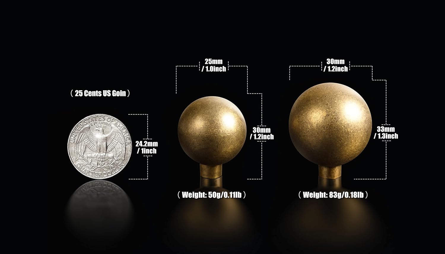 Goo-Ki 30MM(1.2 Inch) Antique Brass Cabinet Knob,Retro Cabinet Pulls with Zinc Alloy Material, Delicate Knob for Dresser, Drawer,Wardrobe Cabinet,6 Pack