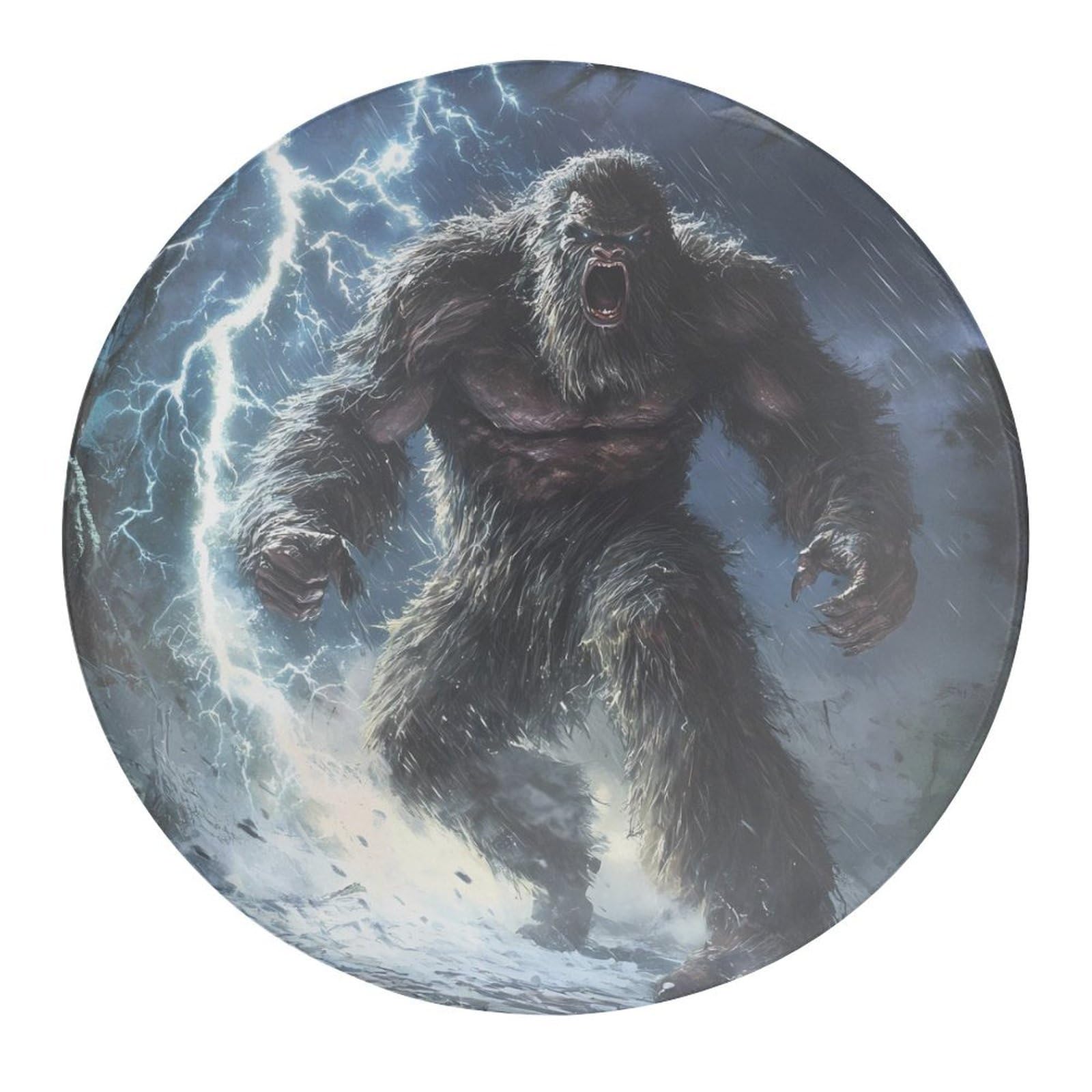 Bigfoot Braving Thunders Cute Fridge Magnets 1.2 Inch Glass Colorful Refrigerator Magnet Office Home Decor