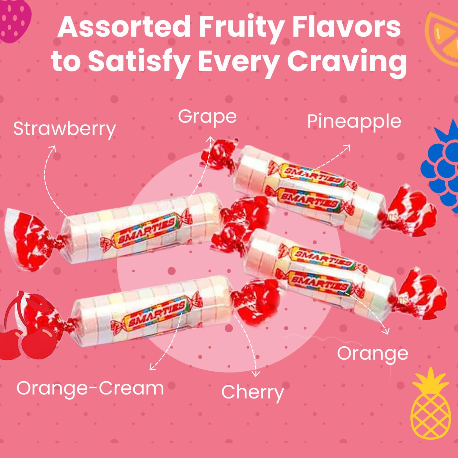 Smarties Candy Mini Rolls - Gluten & Vegan Free - Classic Sweetness From Family Owned Company Since 1949, Peanut & Dairy Free - Individually Wrapped Bulk Halloween Candy- 28oz (Pack of 2)