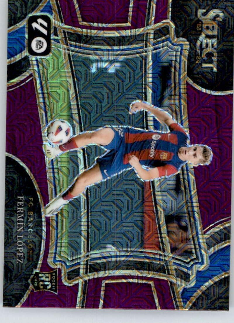 2023-24 Panini La Liga Select Purple Mojo #220 Fermin Lopez FC Barcelona Field Level Official Spanish League Soccer Card in Raw (NM or Better) Condition