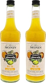 Monin - HomeCrafted Mai Tai Cocktail Mixer, Ready-to-Use Drink Mix, Tropical Blend of Pineapple & Orange, Made with Natural Flavors & Real Fruit Juice, DIY Cocktails, Just Add Rum (750 ml, 2-Pack)