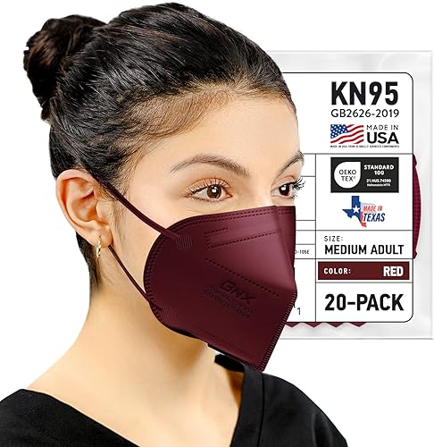 BNX KN95 Face Masks Made in USA (Adult Large, Adult Medium, Kids Small) (Earloop) (Model E95E95ME95S)