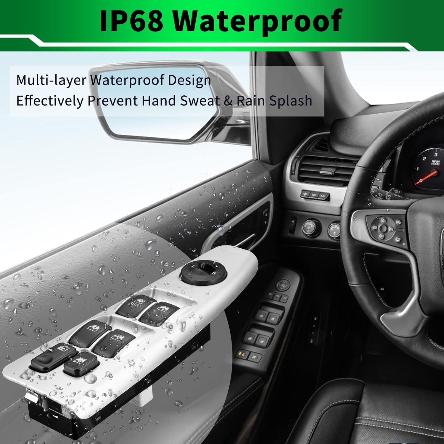 Power Window Switch Front Left Driver Side Control Switch 93570-2F200 Fits for:-Kia Spectra 2004 2005 2006 2007 2008 2009 04 05 06 07 08 09, OE#935702F200, 93570-2F000, 935702F000 (All-New)