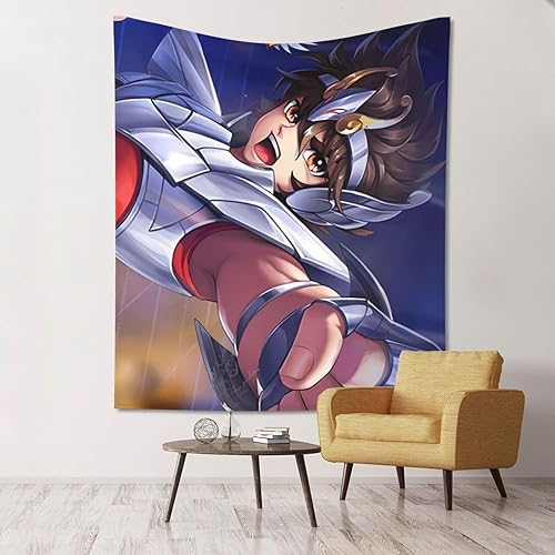 Tapiz Saint Seiya, para dormitorio, sala de estar, arte para el hogar, manta colgante de franela de 60 x 51 pulgadas