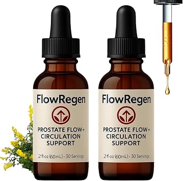 Flowregen Prostate Drops, Flowregen Supplement for Men, Prostate Flow+Circulation Support, with Horse Chestnut, Butchers Broom, Grape Seed, Maca Root, Boost Energy - 2fl oz 60ml 2