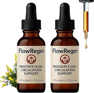Flowregen Prostate Drops, Flowregen Supplement for Men, Prostate Flow+Circulation Support, with Horse Chestnut, Butcher's Broom, Grape Seed, Maca Root, Boost Energy - 2fl oz (60ml) (2)