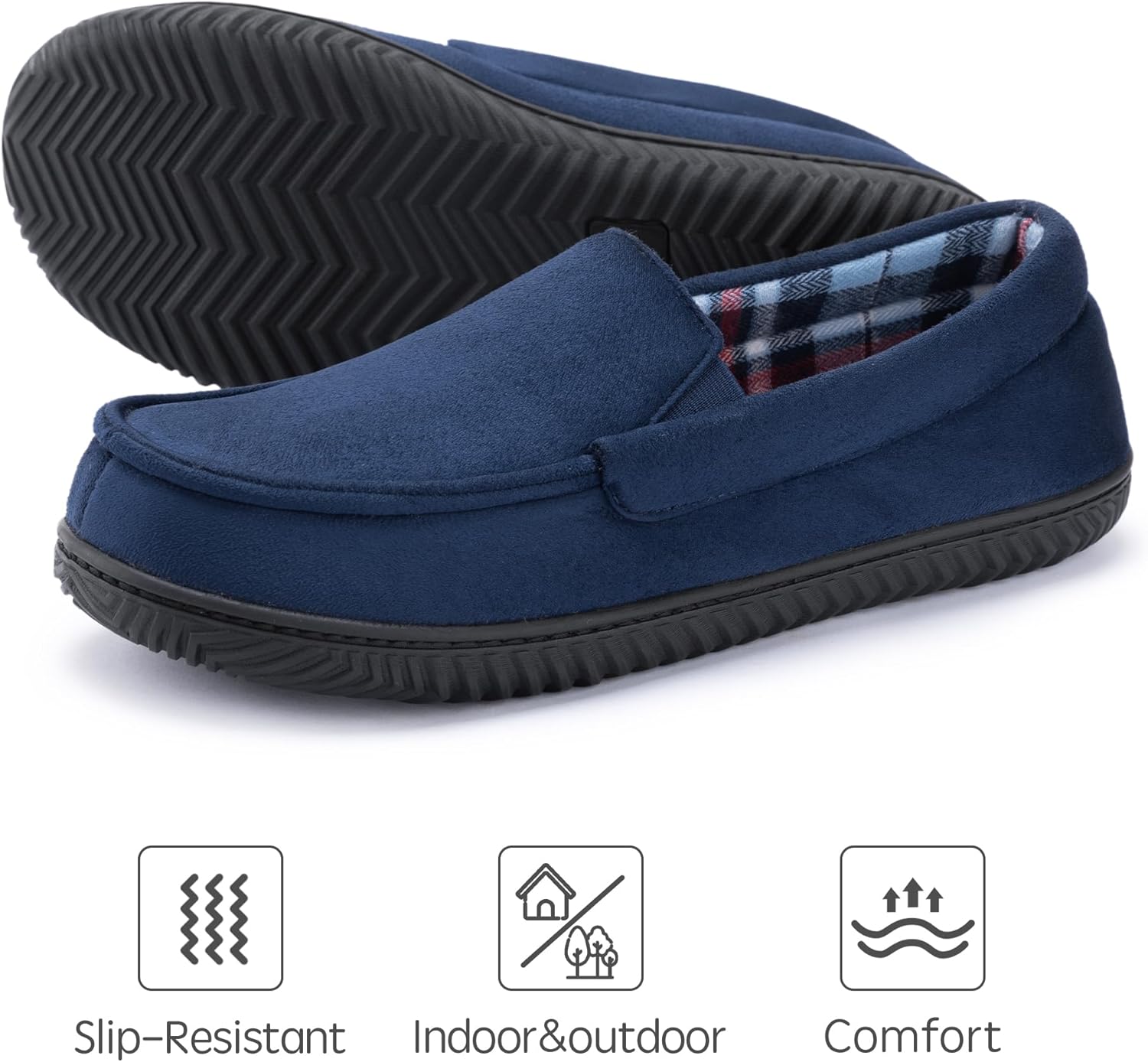 RockDove Men's Alexander Flannel Lined Loafer Slipper - Image 5