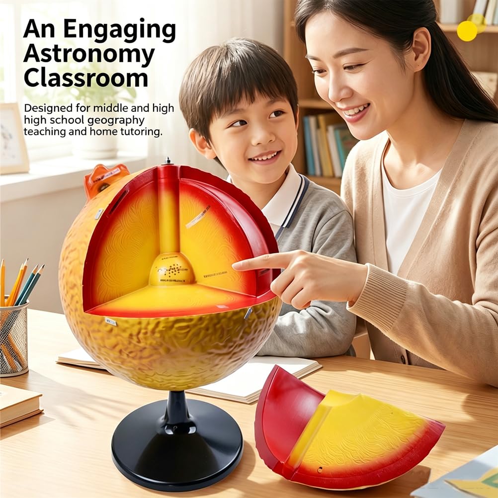 Modèle De Structure Solaire Modèle D'intérieur Solaire Découpé 3D Outil Pédagogique Pour L'enseignement De La Géographie Et De L'astronomie En Classe Ou À La Maison