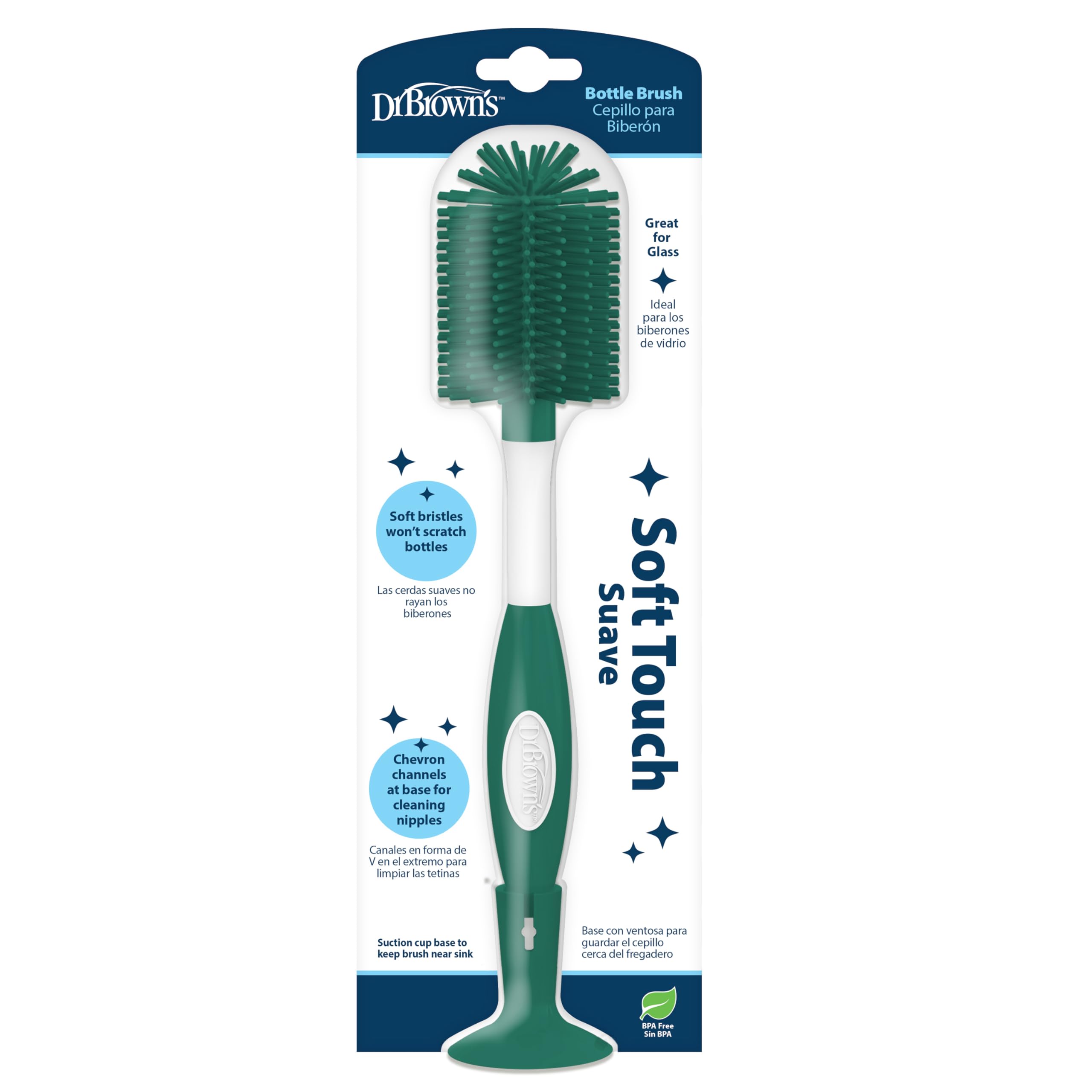 Dr. Brown's Soft Touch No Scratch Baby Bottle Cleaning Brush - bottle feeding | Mubboo