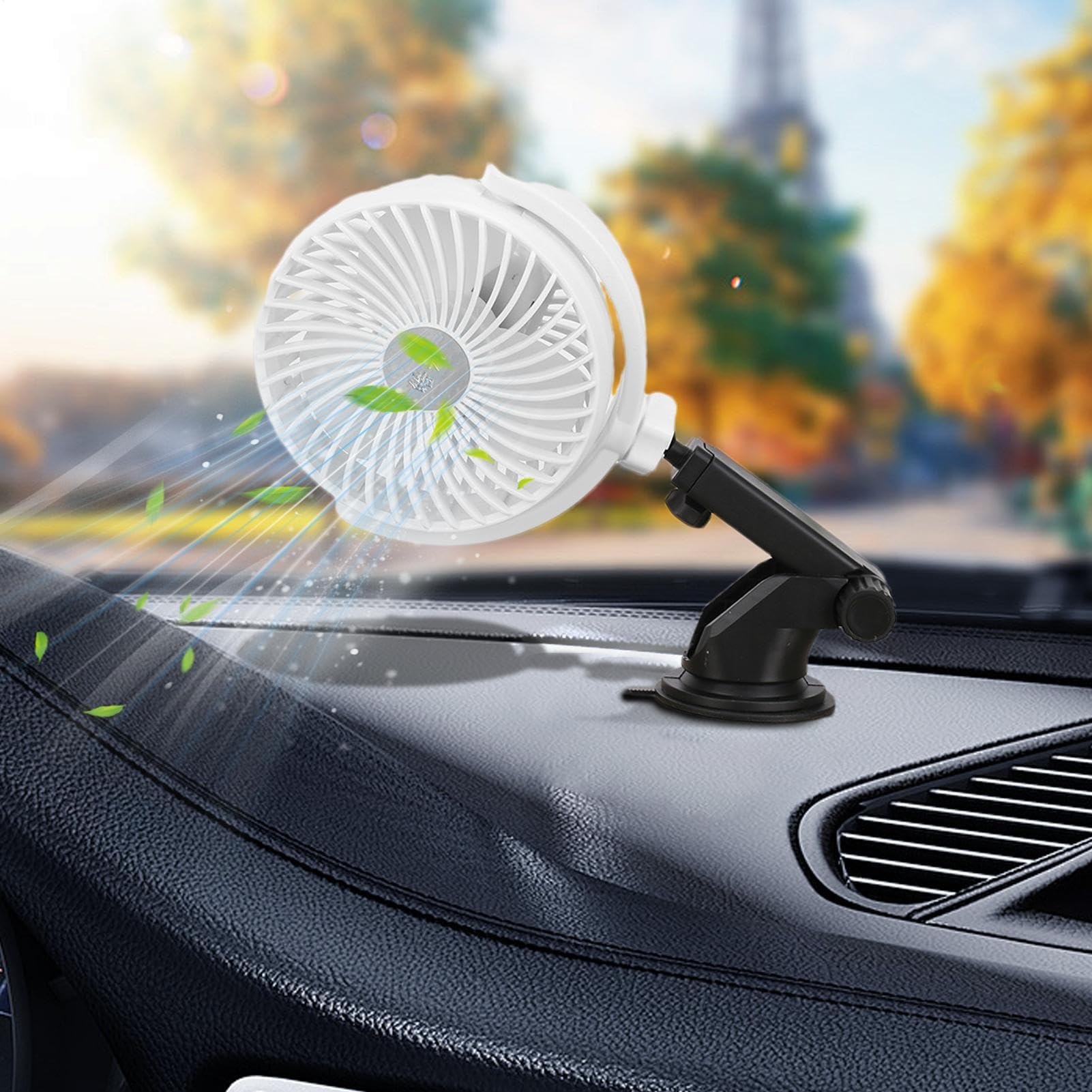 Ventilatore a Batteria Potente, Silenzioso, 3 Velocità