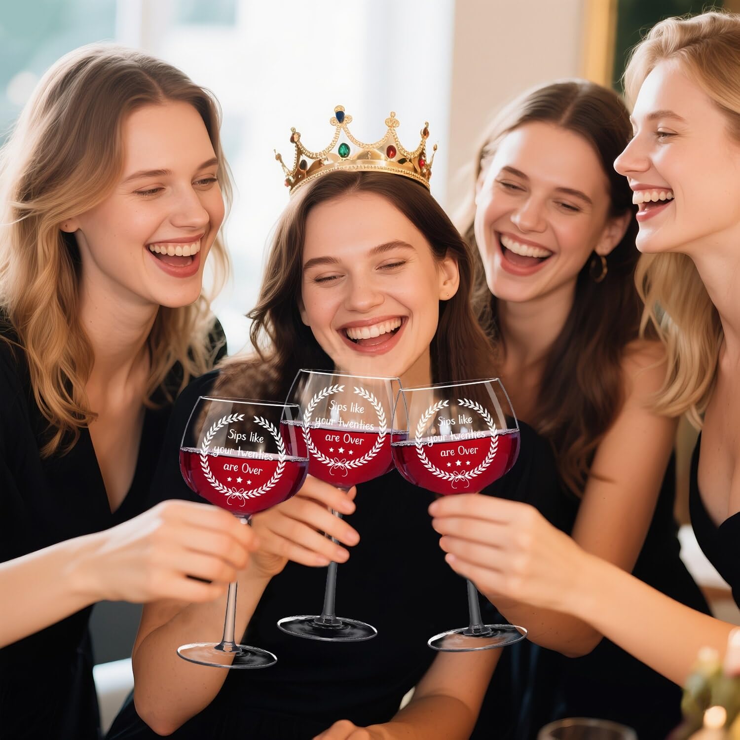 Funny 30TH Birthday Gifts for Her Women, Happy 30TH Birthday Decorations for Her, 30 Year Old Bday Gifts for Women, Dirty 30 Wine Glass Gift Ideas for Friends Daughter Sister Coworker Wife Aunt 30S - Image 6