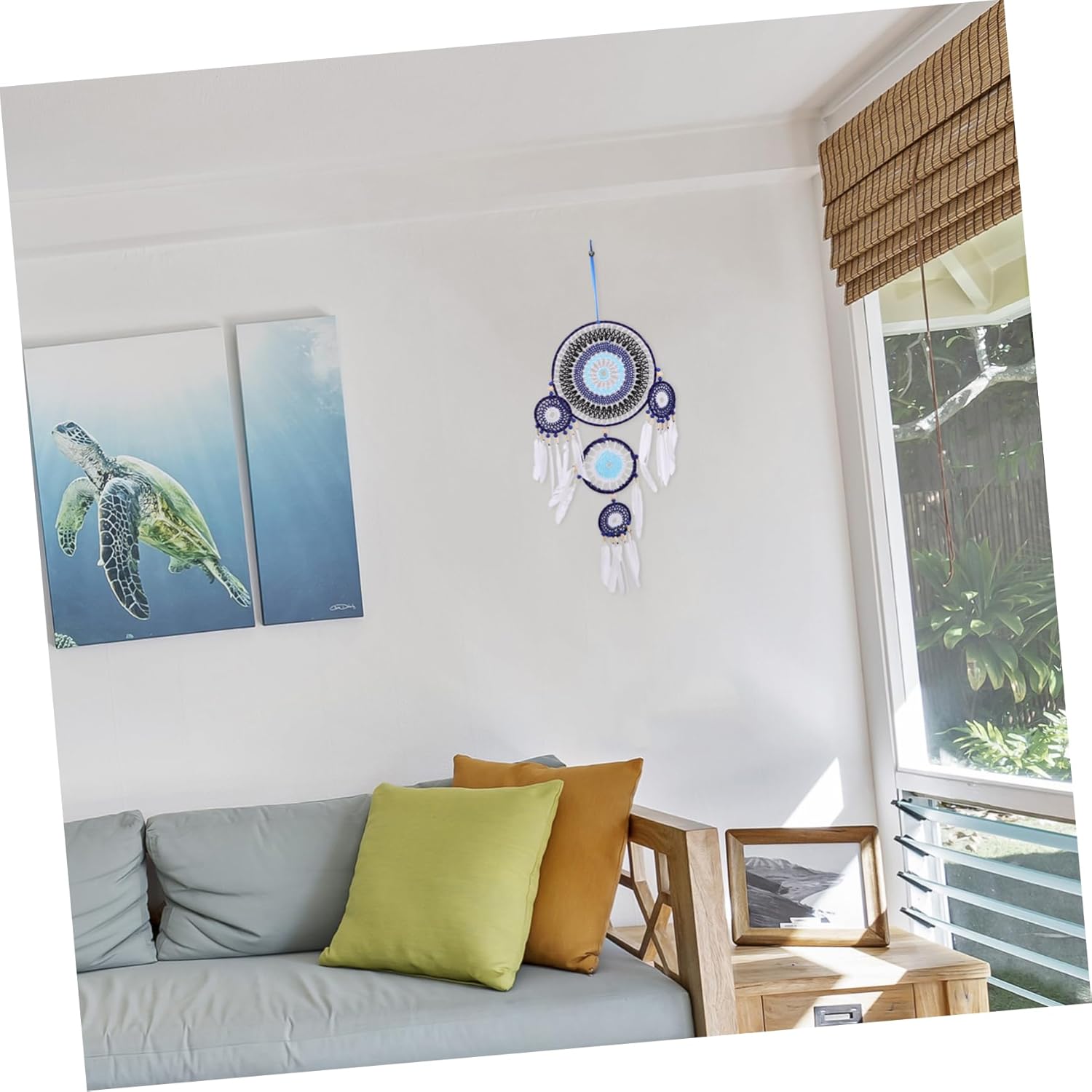 PRETYZOOM Evil Eyes Dream Catcher Pendant Wall Hanging Decor for Bedroom Living Room Lightweight Compact Design Unique Cultural Atmosphere for Friends