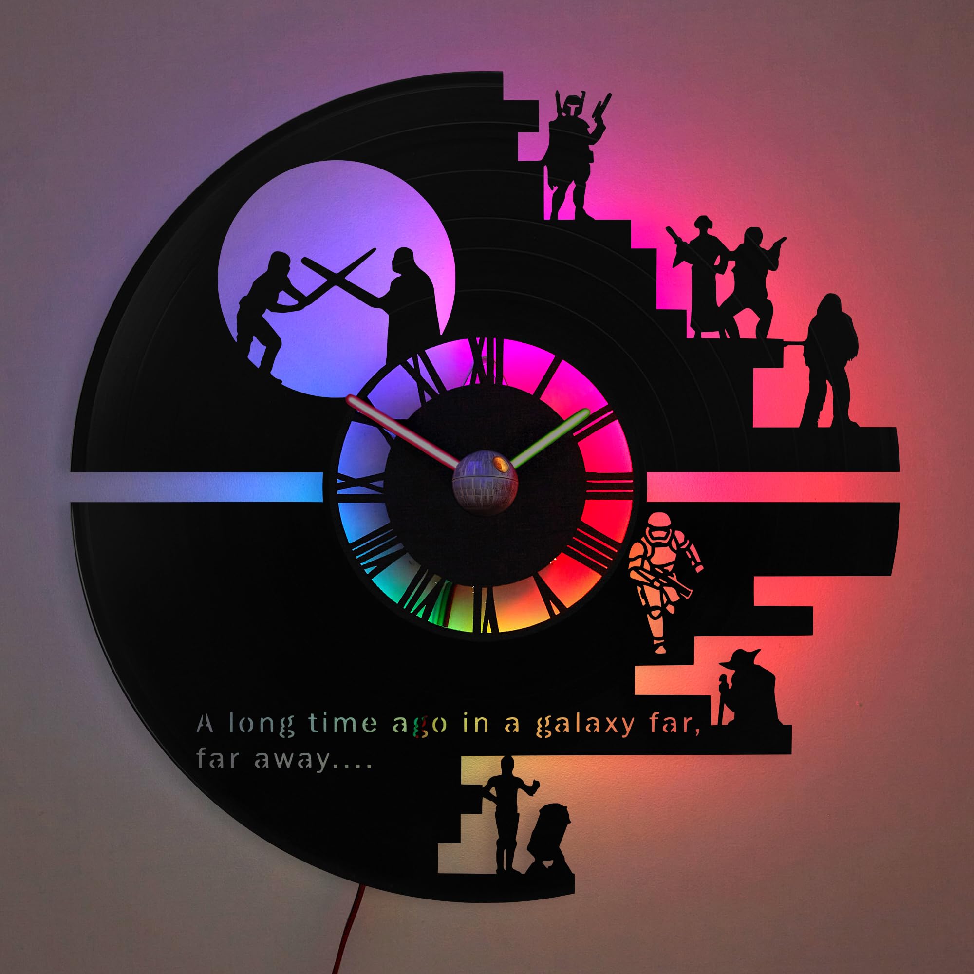 Horloge murale disque vinyle LED pour rompre la monotonie de vos murs
