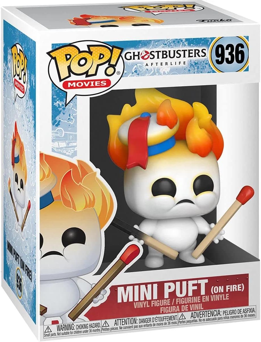 POP Ghostbusters Afterlife - Mini Puft on Fire Funko Vinyl Figure (Bundled with Compatible Box Protector Case)