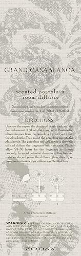 Miniatura 3 de Zodax Grand Casablanca Difusor de Aromas con Varillas - Difusor de Aceite para Fragancia del Hogar Ideal para Sala de Estar, Baño, Oficina - Diseño