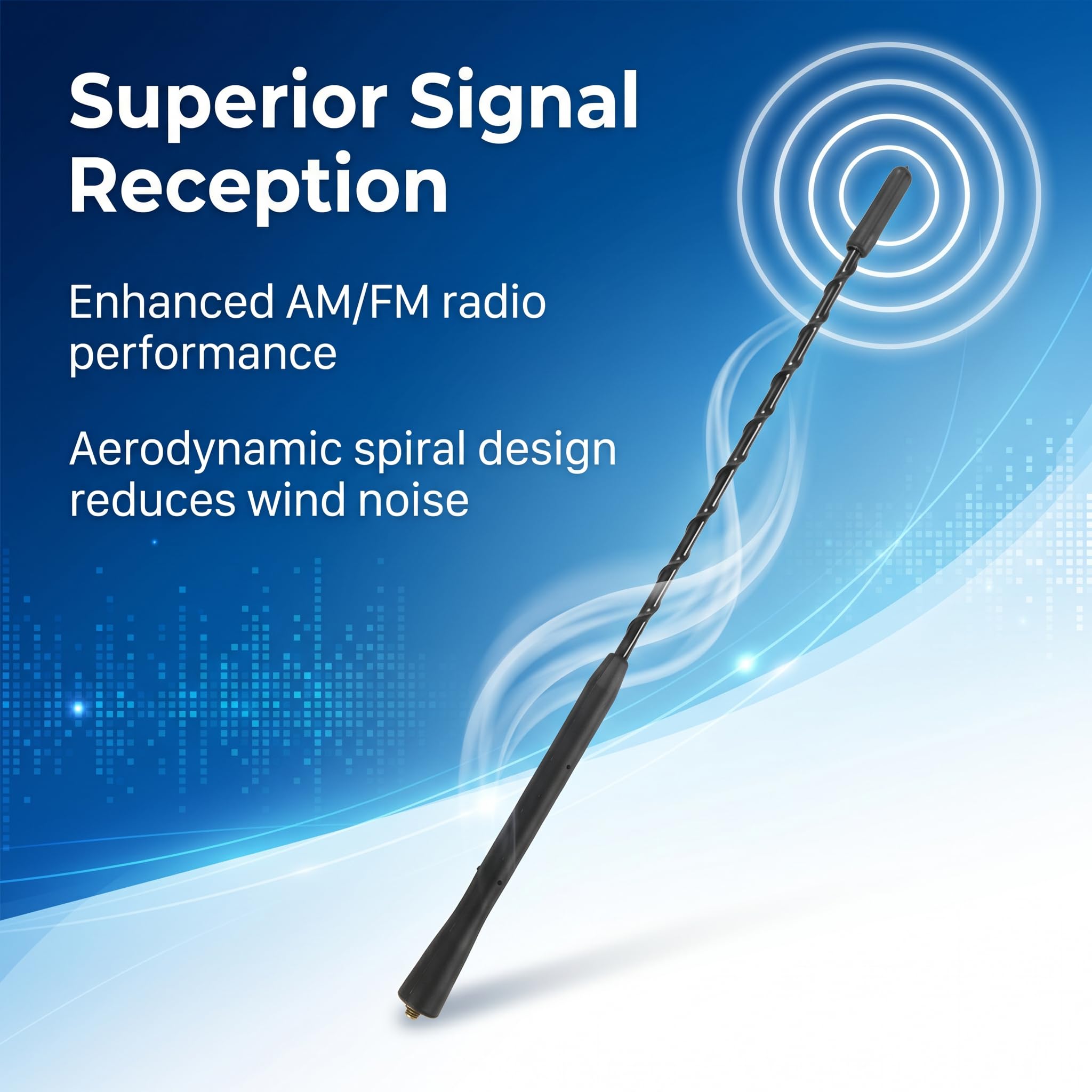 Universal Autoantenne, Dachantenne Auto für Autoradio mit AM FM DAB Empfang, Autoradio Antenne mit 3 Adaptern, Ersatzantenne für Auto Radio, Wasserdicht Sonnenbeständig für Viele Fahrzeugmodelle