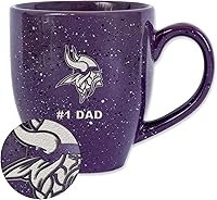 Vista 11 de Rico Industries NFL Football #1 Dad 16 oz Team Color Laser Engraved Ceramic Coffee Mug