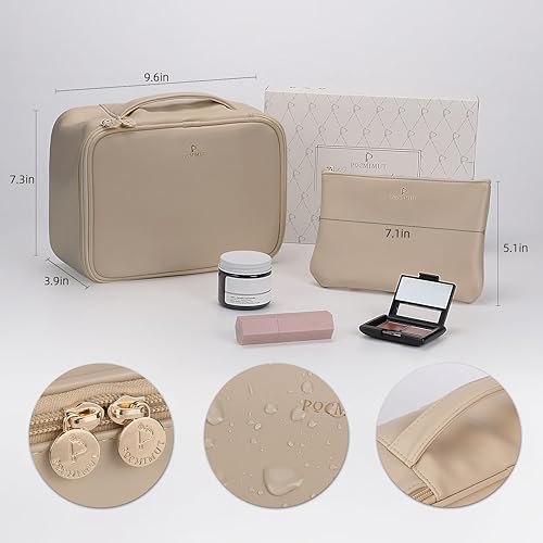 Miniatura 6 de Pocmimut Bolsa de maquillaje para mujeres, bolsa de maquillaje de viaje para cosméticos, bolsa de aseo grande para niñas, bolsa de maquillaje, bolsa