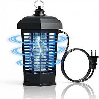 Bug Zapper Outdoor & Indoor, High Powered Mosquito Zapper, IPX4 Waterproof Metal Housing Insect Catcher, for Backyard Patio Garden