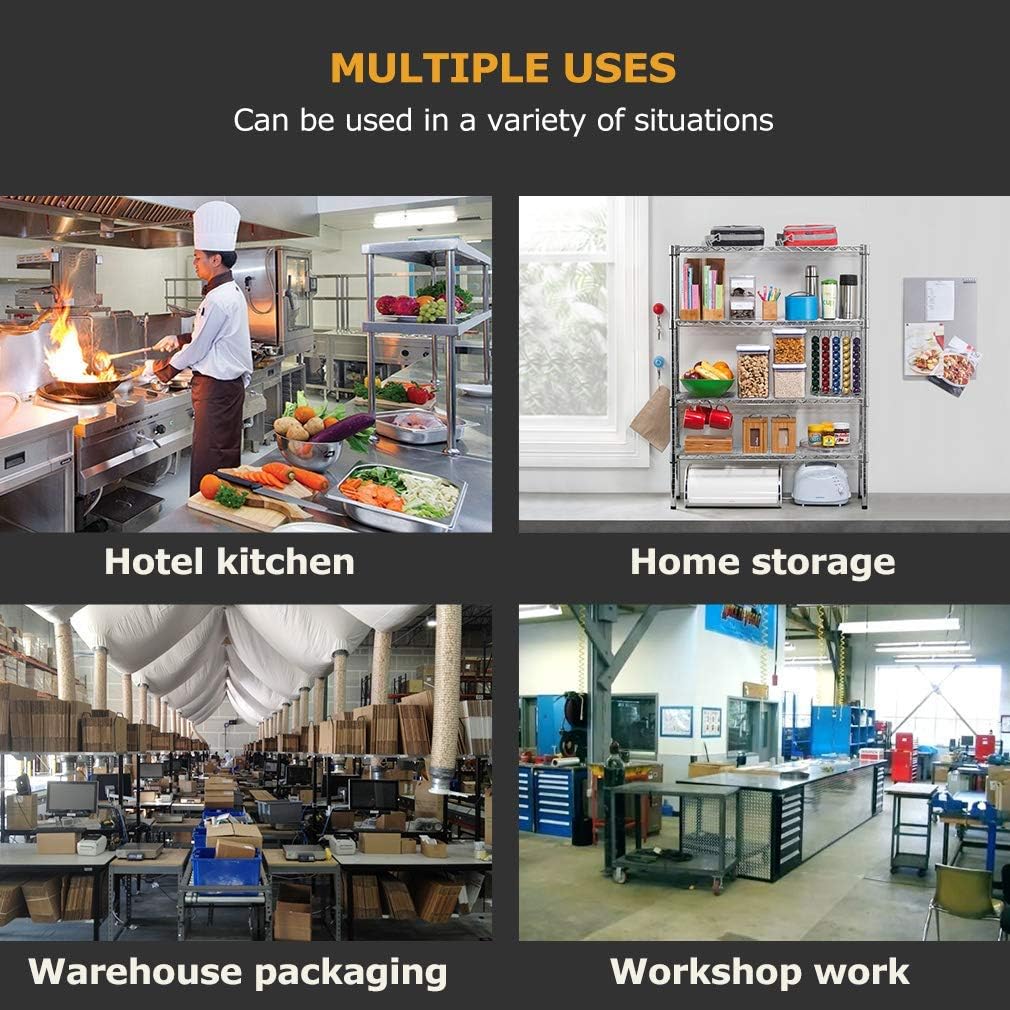 24 x 60 Inch Stainless Steel Work Table Kitchen Work Table Scratch Resistent Commercial Work Table Metal Table with Adjustable Table Foot for Kitchen Home Restaurant