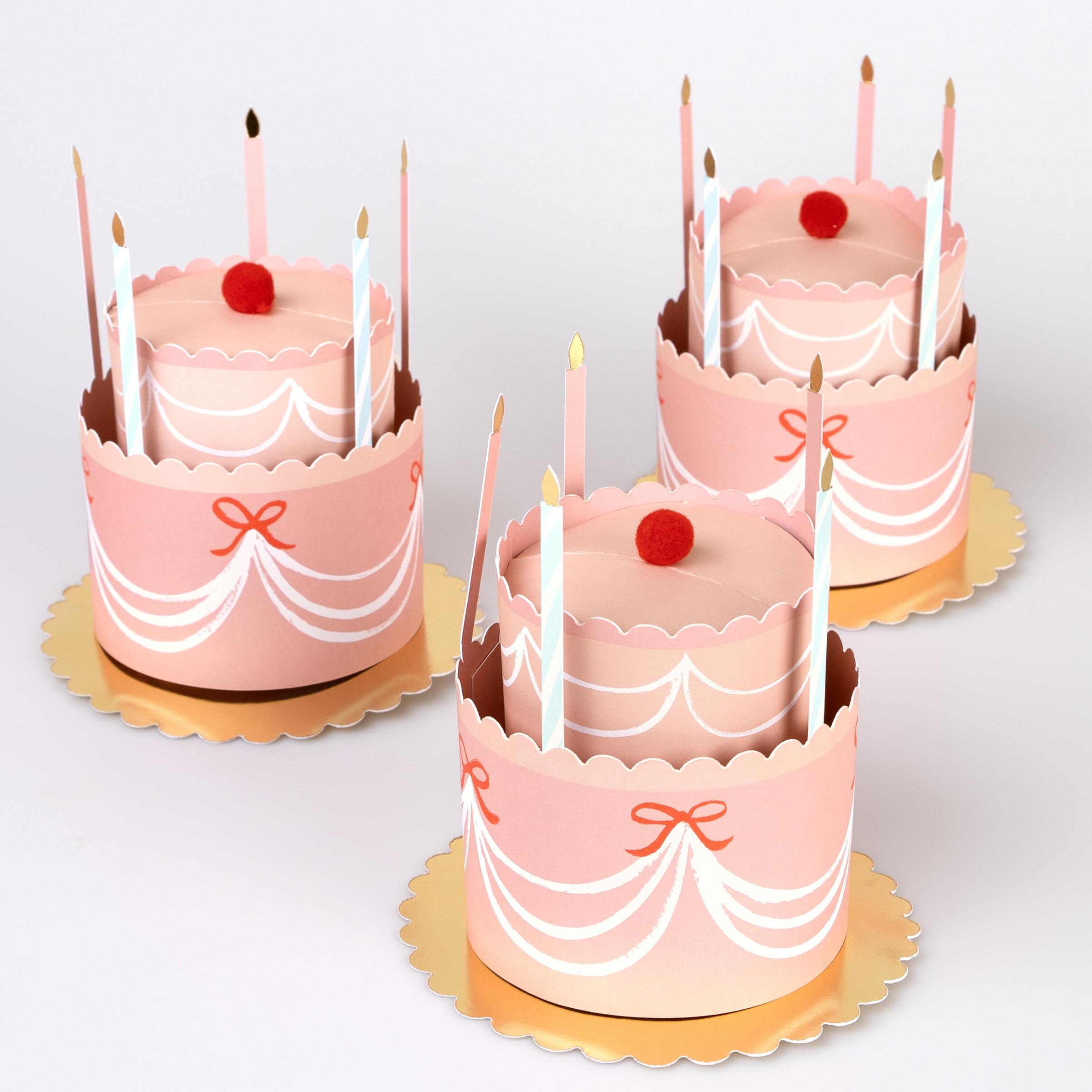 Meri Meri Fancy Cake Partyhüte (8 Stück), Papier-Geburtstagsparty-Hüte, ideal für Fotoautomaten und Partytische, einfach zu montieren, ab 3 Jahren, 12,4 x 12,7 x 12,4 cm