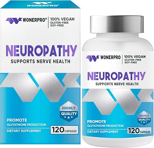 Salvador de nervios para neuropatía  Suplemento de ácido alfa lipoico de 600 mg para dedos, manos, dedos de los pies y pies  120 cápsulas