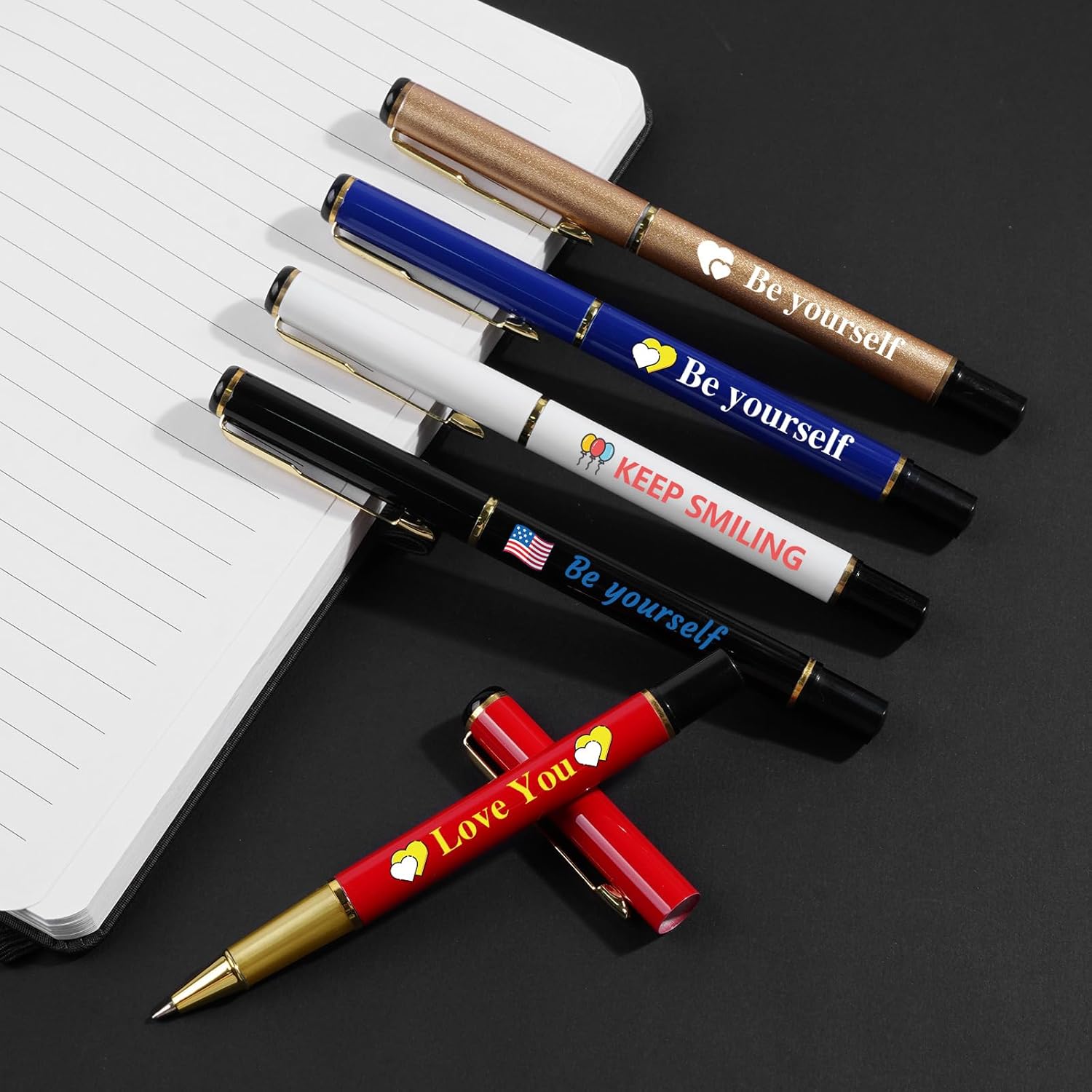Custom Pens - Personalized Bulk Pack Business Ballpoint Pen, Customizable with Your Name, Text or Message, Perfect for Office/Students/Teachers/Lawyers, 20pcs Black