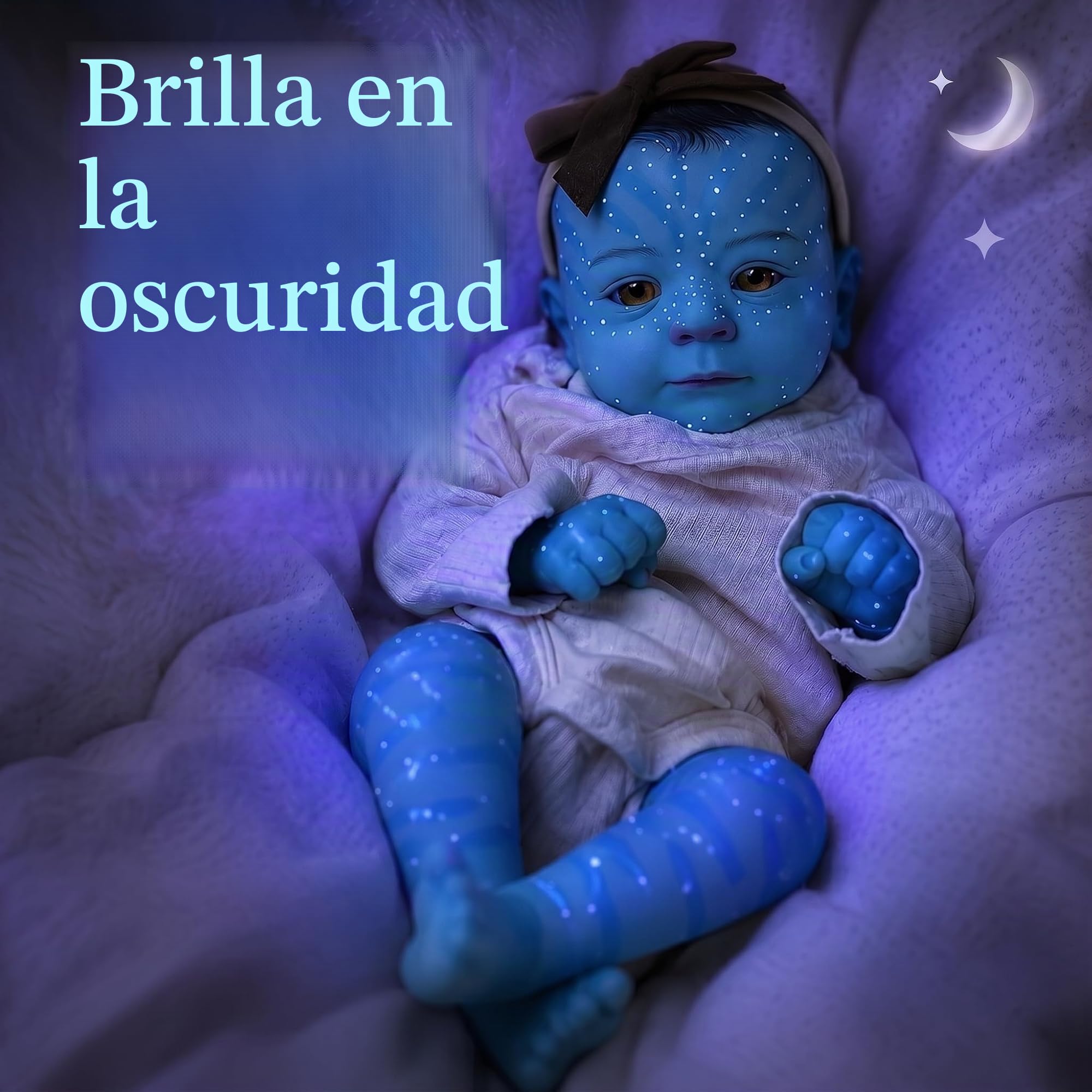 Pinky Reborn Ojos Marrones 19 Pulgadas 48 cm Realista Reborn Muñecas Bebé Elf Recién Nacido Muñeca Niña Juguete