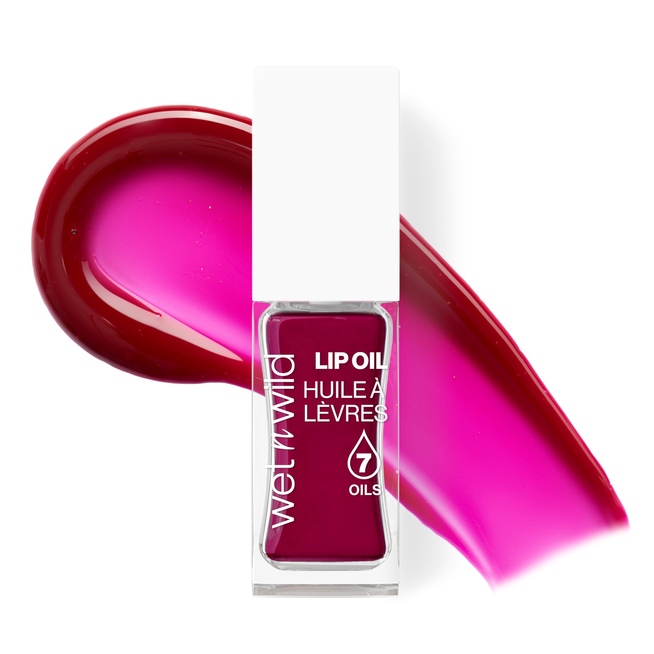 Wet n Wild Tinted Lip Oil, Nourishing & Non-Sticky Red Lip Gloss Powered by 7 Natural Oils