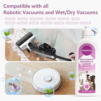 Robot Vacuum Floor Cleaning Solution, Lavender Scent, 2-Pack