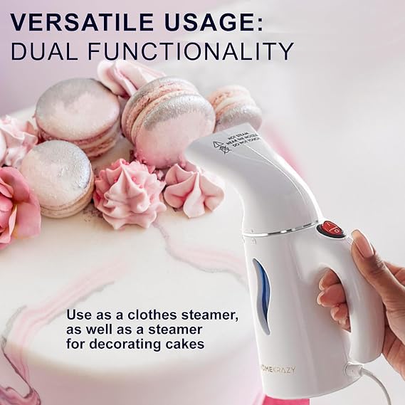 Clothes Steamer Handheld - Garment Steamer for Clothes - Hand-Held Steamer Portable - Lightweight Hand Steamer - Travel Steamer - White - 130 ml Tank