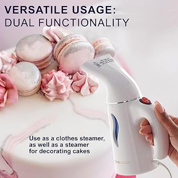 Clothes Steamer Handheld - Garment Steamer for Clothes - Hand-Held Steamer Portable - Lightweight Hand Steamer - Travel Steamer - White - 130 ml Tank