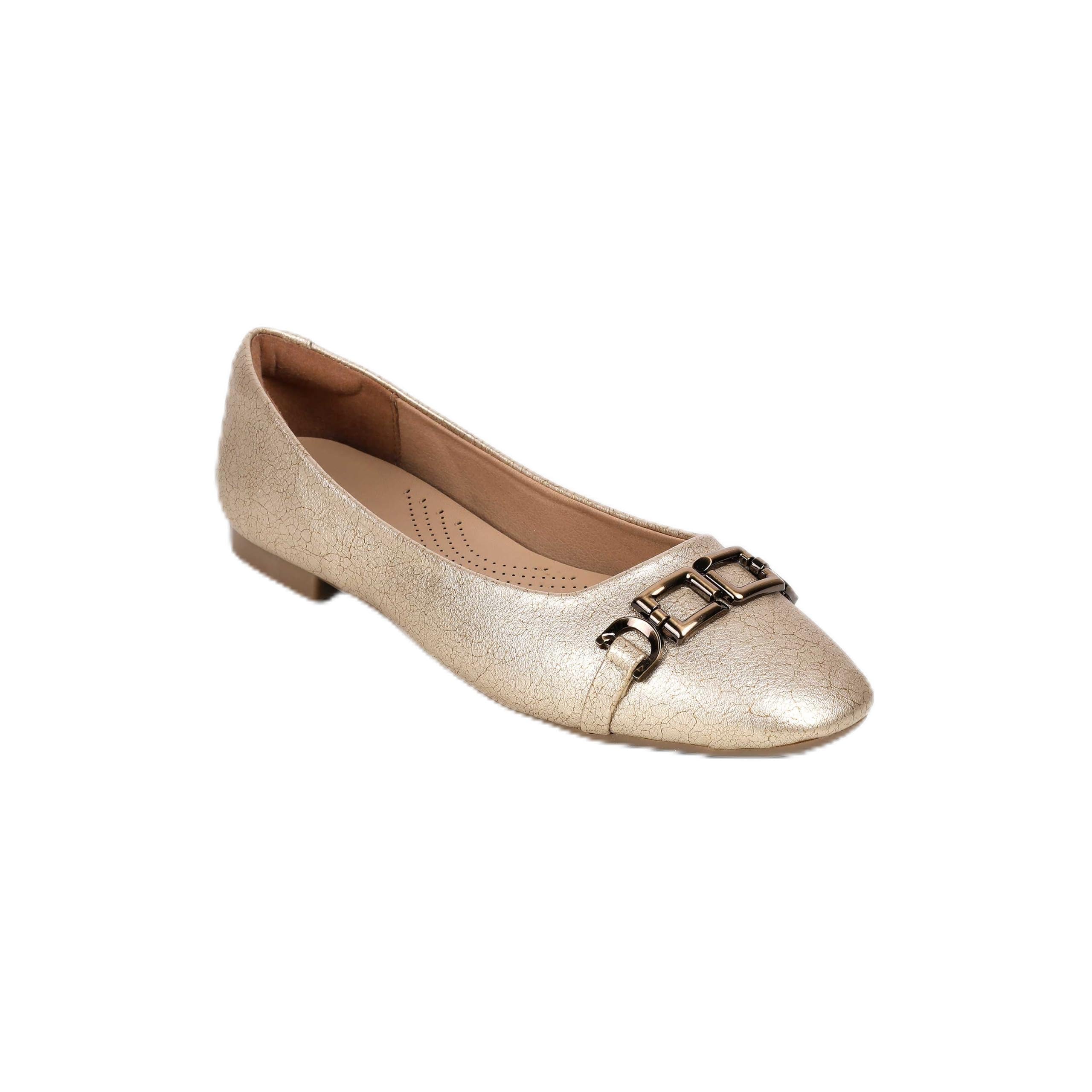 mochi Women's Gold Leather Casual - Bellies-picture-35