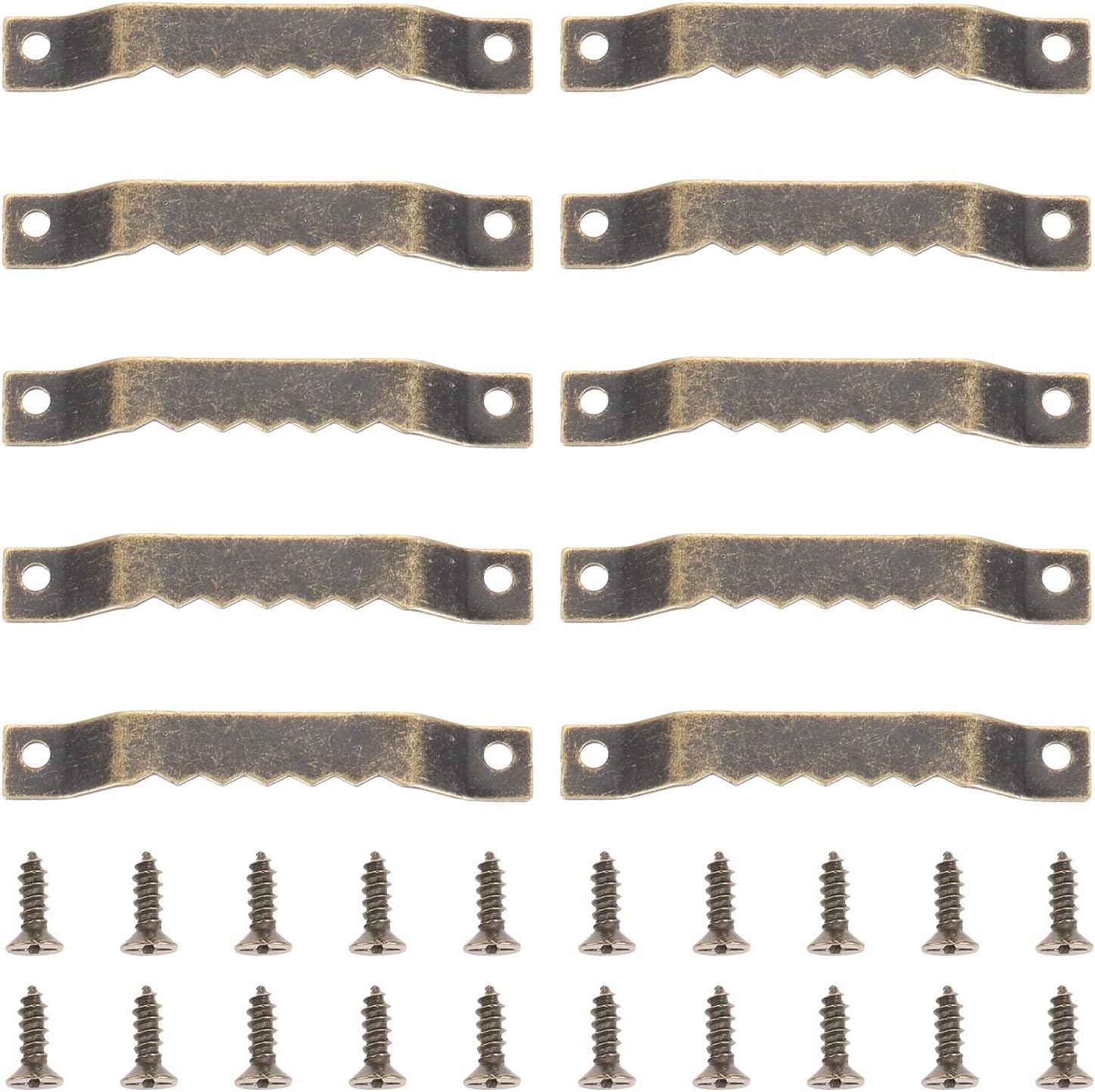 dophee 50Pcs Sawtooth Picture Hangers, Invisible Heavy Duty Photo Frame Hanging Hooks with Screws for Hanging Picture Paintings Canvas Artwork Clock Home Decoration, 2.05"x0.32", Bronze