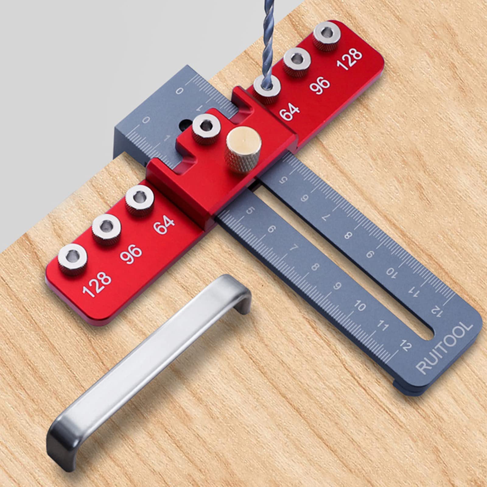 Cabinet Hardware Installation Jig - Aluminum Alloy Drill Guide For Handles & Knobs