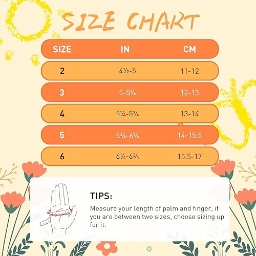 Miniatura 6 de AIGEVTURE 2 pares de guantes de jardinería para niños de 5 a 8 años, guantes de trabajo de patio para niños, guantes de jardín de seguridad suaves