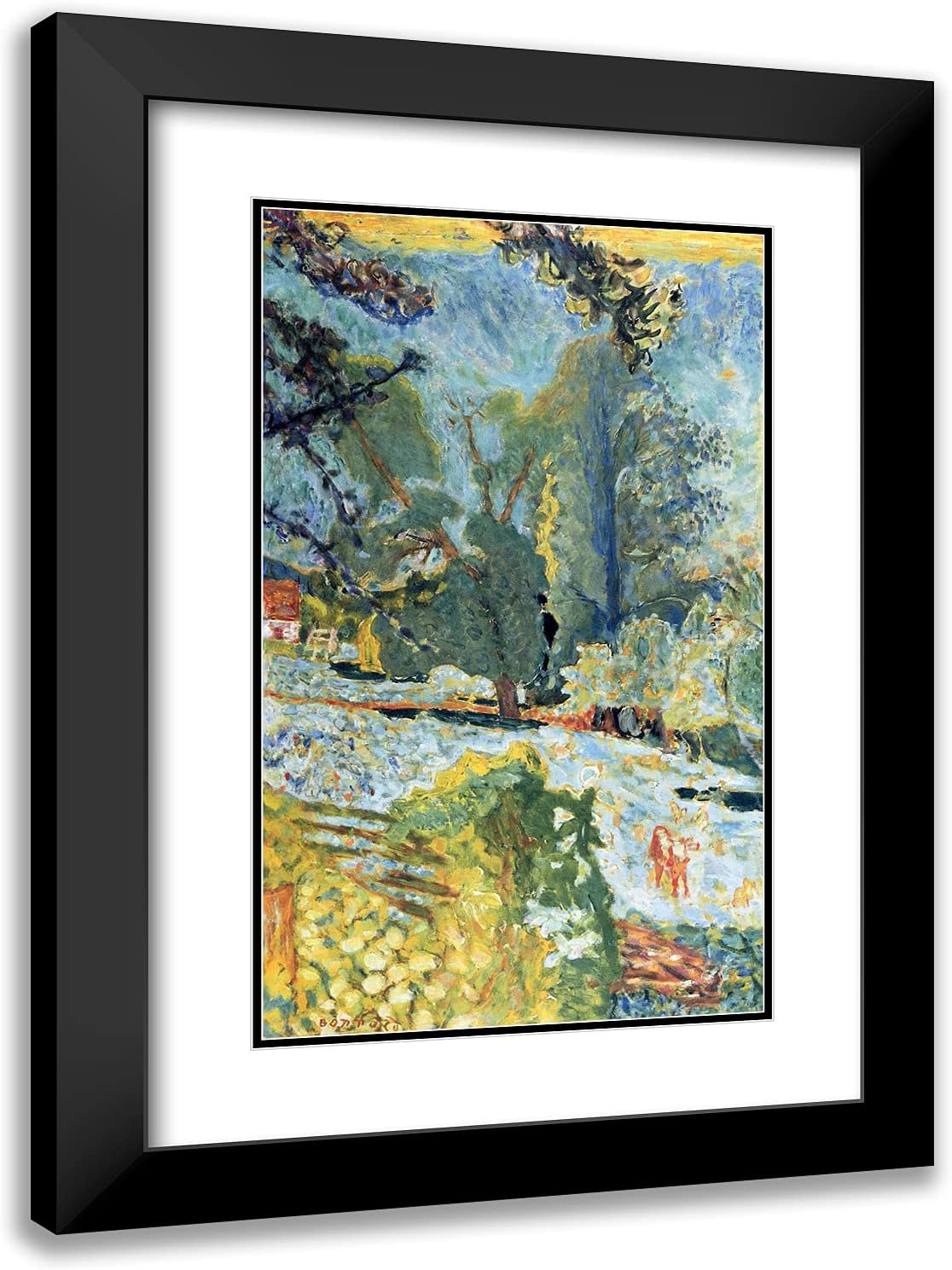 ArtDirect Bonnard, Pierre 17x24 Black Modern Framed Art Print Titled: Landscape in Normady