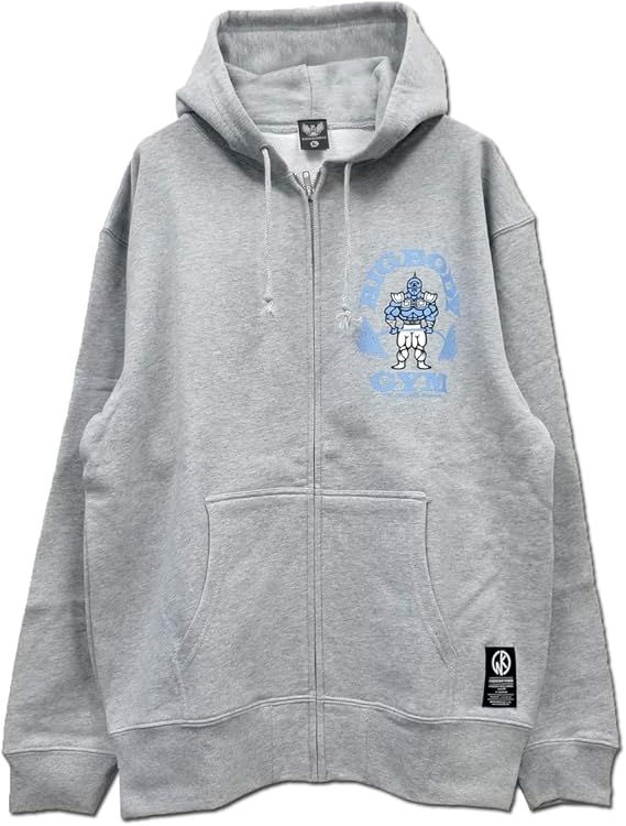 Amazon キン肉マン マッスルアパレル ビッグボディジムzipパーカー M Gray Kinnikuman Muscle Apparel L トレーナー パーカー 通販