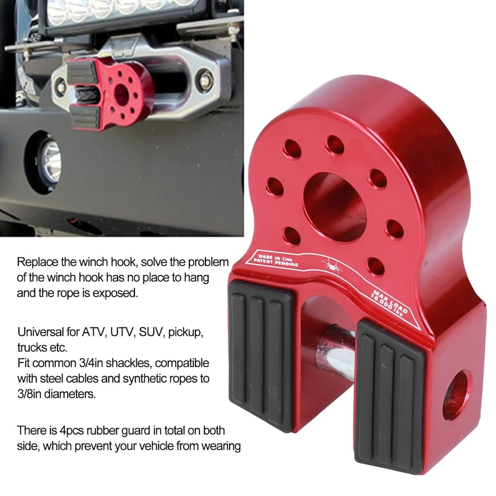 Winch Hook Stand Bolt Mount Steel Rust Proof For 3/8in 1/2in U Shape Clip Semi