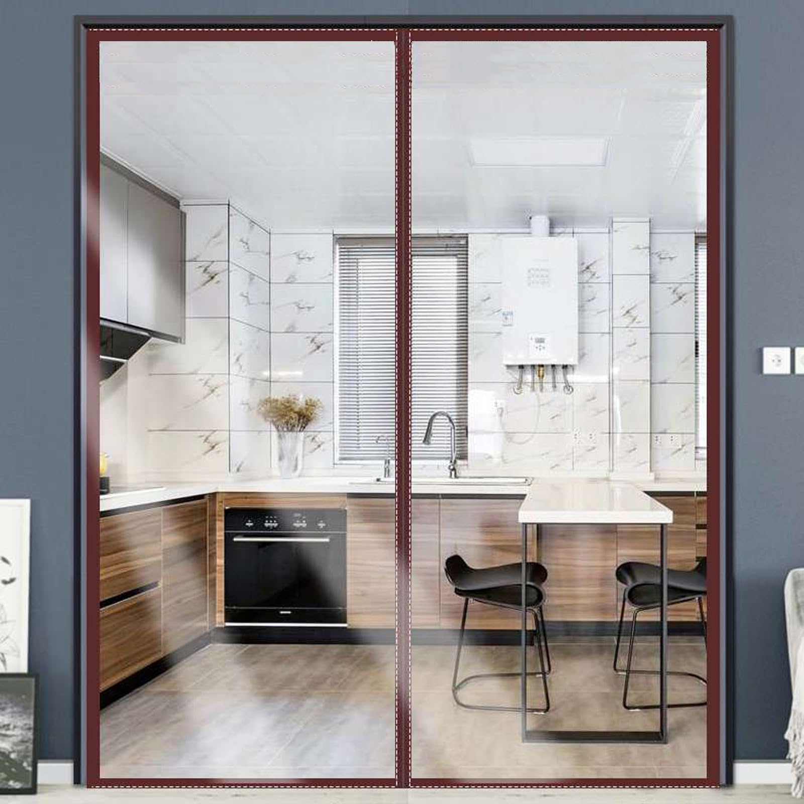 ZHUOZ1T Cortina de Puerta Aislamiento Térmico Magnética,Cortina de Puerta Transparente de EVA,Protege el Frío,Protección Térmica,para Salon Dormitorio,Personalizable,Ancho×Alto (70cm x 190cm)