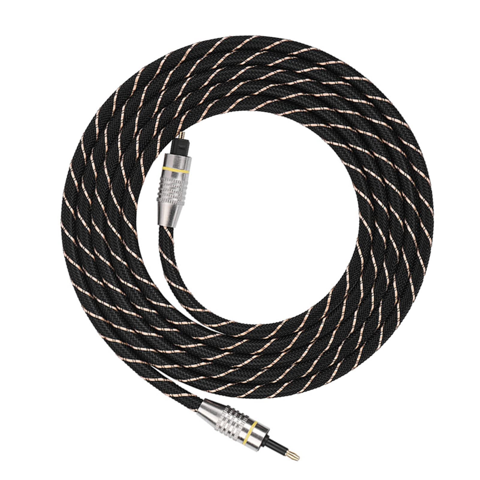 Ejoyous Cable Toslink de 3,5mm, Digital Mini Toslink a Cable 250M Bit/s Ancho de Banda SPDIF Chapado en Oro para DVD/CD (2 m/6,56 pies)