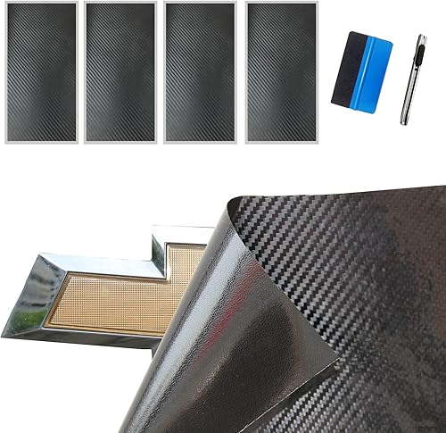 LZLRUN Compatible con calcomanías de logotipo de corbatín para cortar tu propio emblema, calcomanías de bricolaje para Chevy (11.8 x 4 pulgadas)