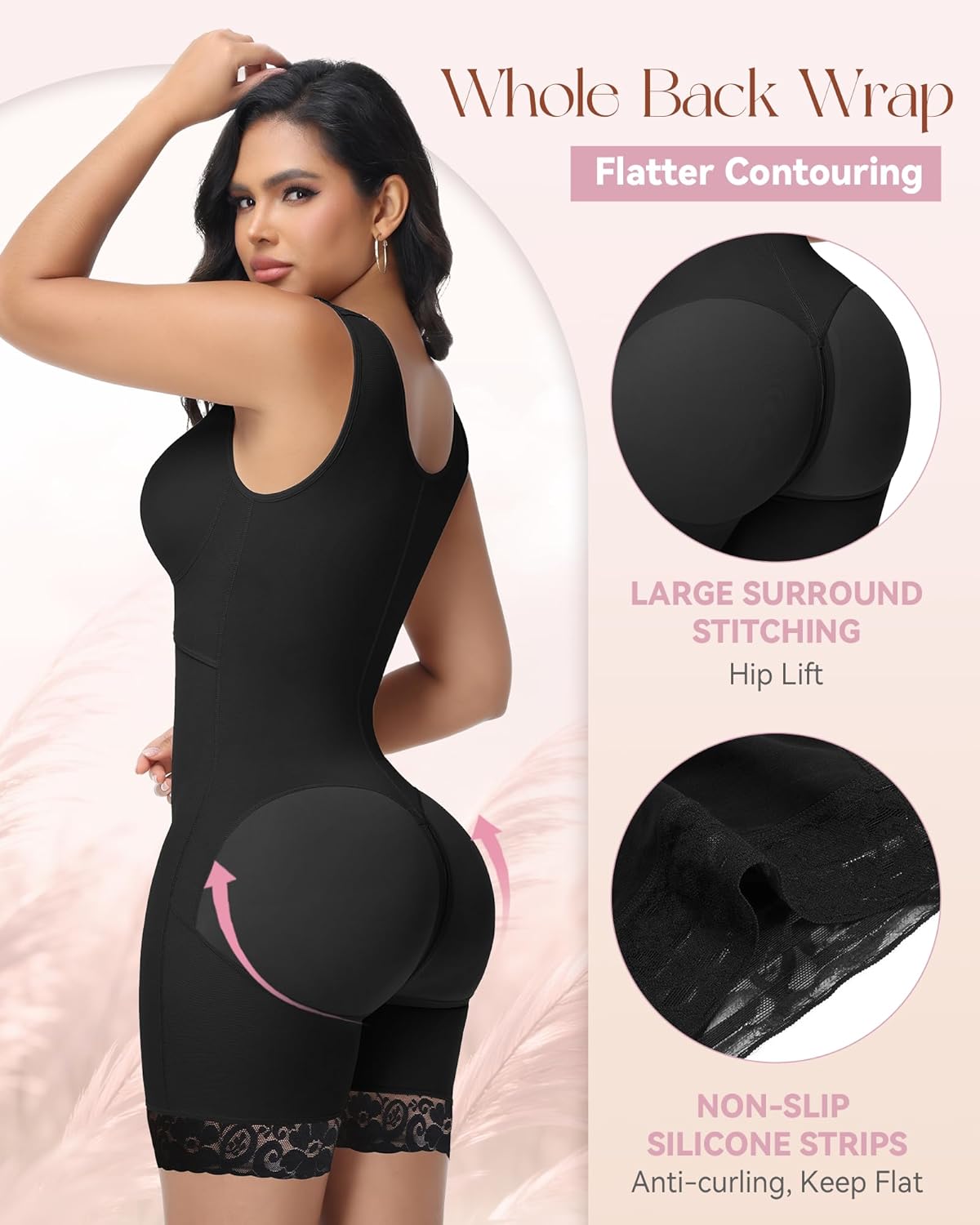 SHAPSHE Fajas Colombianas Moldeadoras Full Body Shaper Tummy Control Compression Garment - Image 5