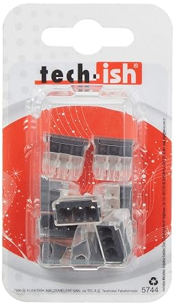 Tek-  529046 Buat Klemens Ge meli 3x2.5 mm 10 Adet, Gri, 3l