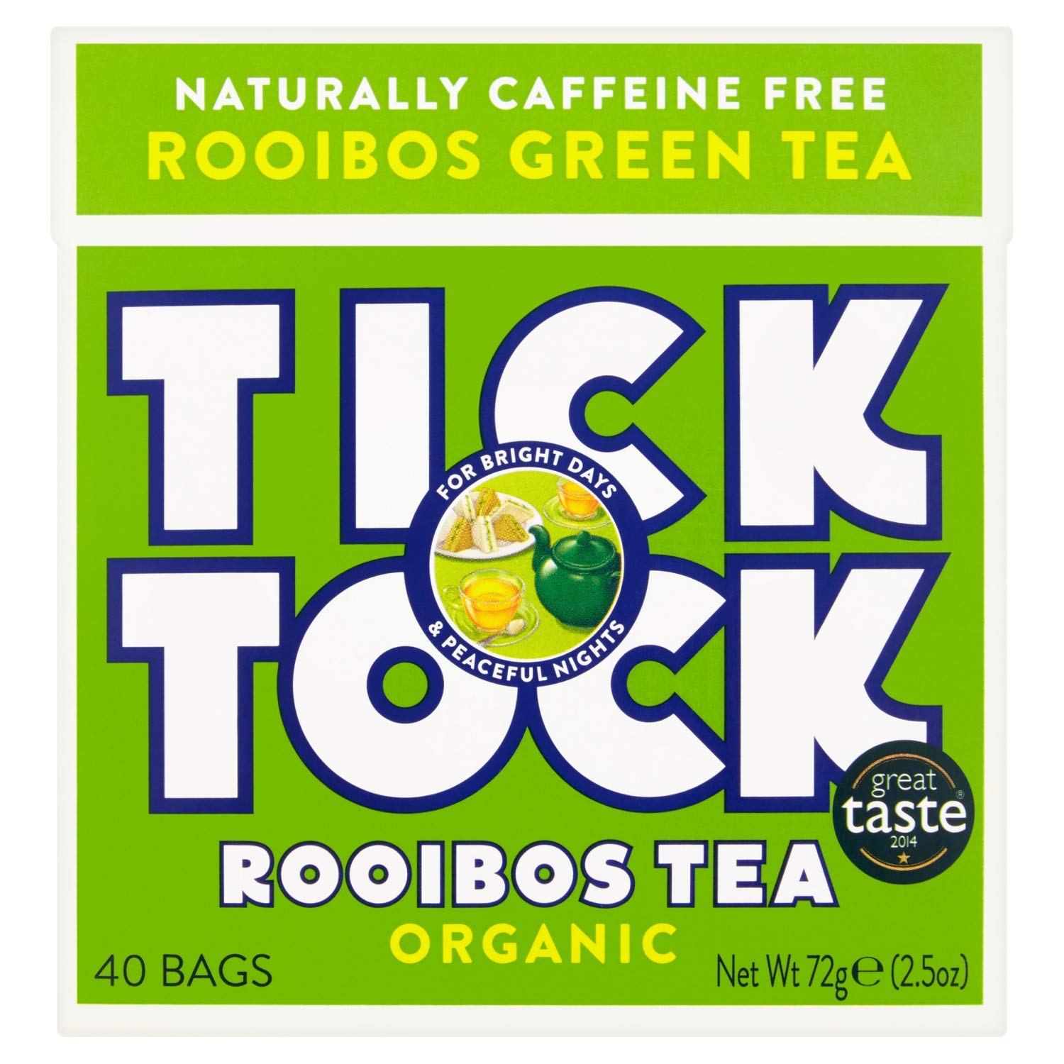 Tick Tock Organic Green Rooibos Tea Bags (40)