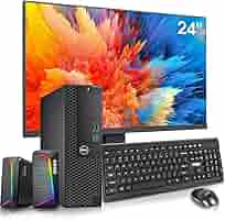 DELL OPTIPLEX 3050   ② Dell OptiPlex 3050 Desktop Computers PC and 24 inch Monitor