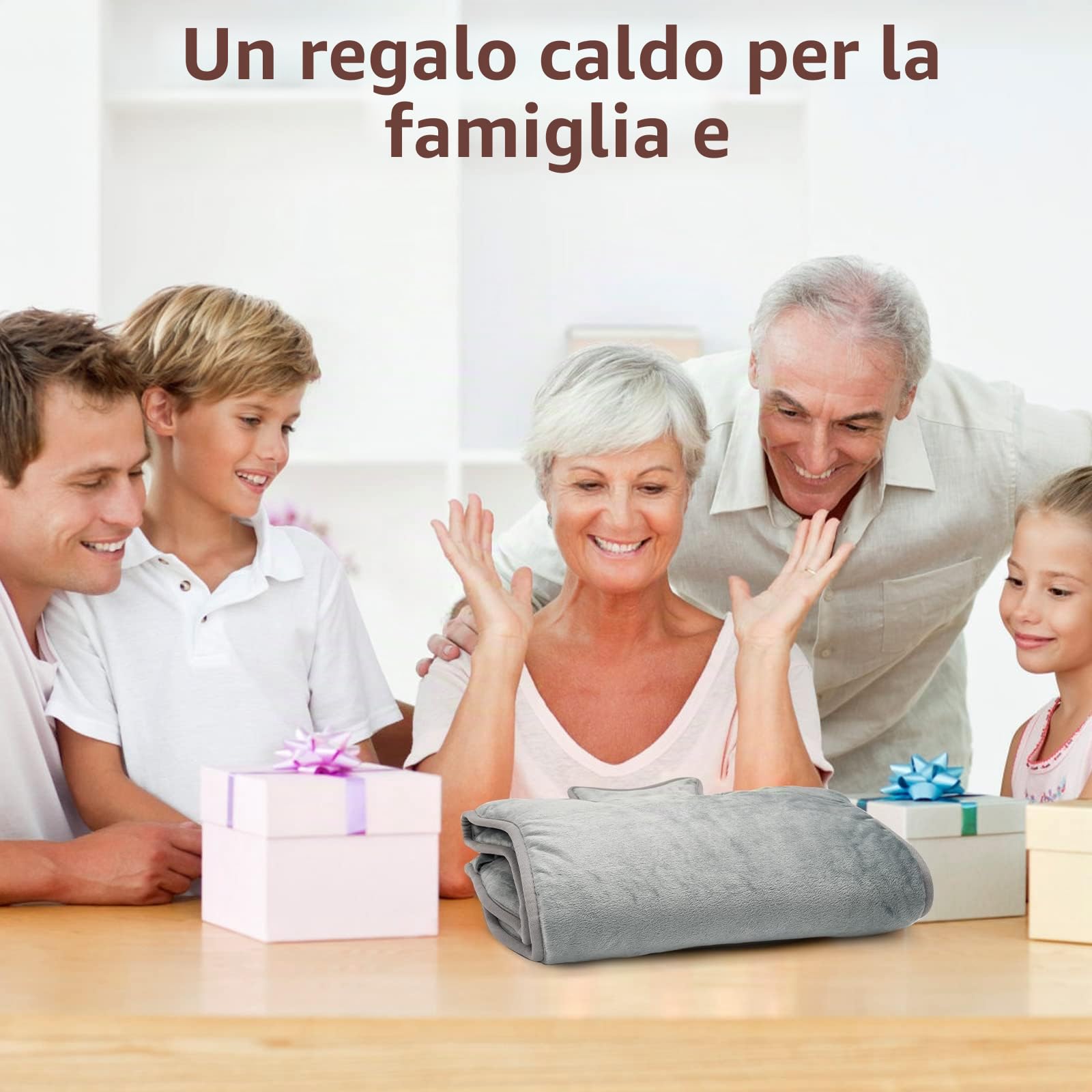 Termoforo Elettrico Cervicale e Spalle, Schiena, Cuscino Termoforo Elettrico 138 x 42 cm, 6 livelli di temperatura con 4 timer, cuscino riscaldante per schiena, Lavabile