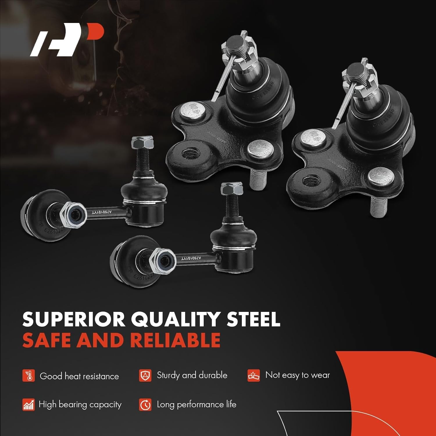 A-Premium 10Pcs Suspension Kit, Front Lower Ball Joint, Inner & Outer Tie Rod End, Front & Rear Sway Bar Link, Compatible with Honda CR-V CRV 2007 2008 2009 2010 2011
