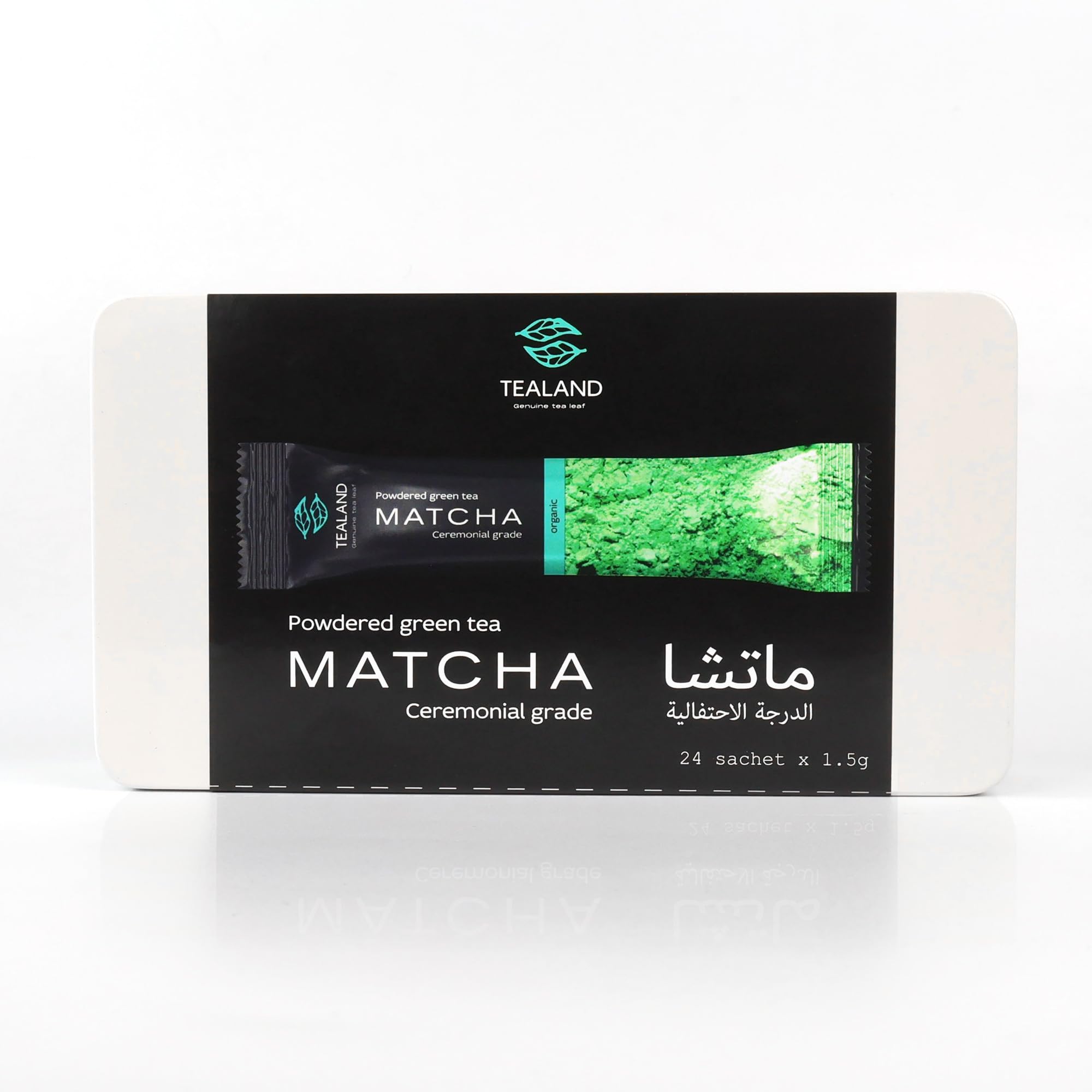 Organic Premium Japan Matcha Pure in Tin Rich in Nutrients Sugar-Free 24 Sachets